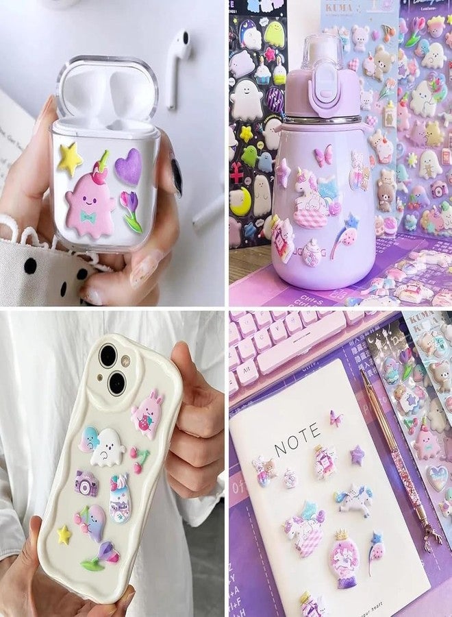 SAMVARDHAN Cute Animal 3D Puffy Sticker, Decorative Deco Book Sticker, Aesthetic Cartoon Foam for Scrapbook, Diary & Decor, DIY Self Adhesive Puffy Sticker Set for Kids - Image 4